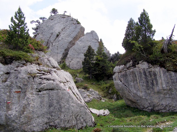 Photograph of the boulder field in the Vallon de Marcieu, l'Aulp du Seuil