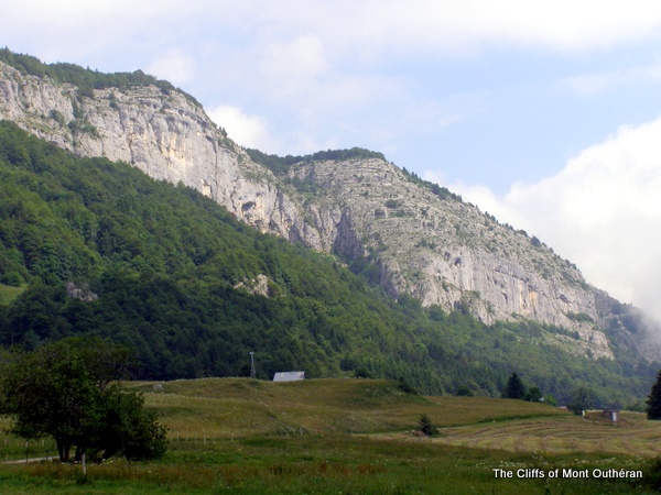 Photograph of the cliffs of Mont Outhéran from le Désert
