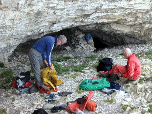 Photograph of The entrance to the Grotte Annette in the eastern face of Dent de Crolles