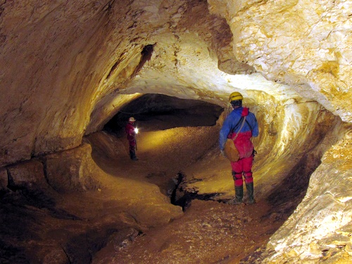 Photograph of Trou du Glaz - Between P36 and Lake Shaft. Photo: Dave Checkley