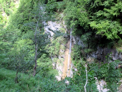 Photograph of The Charminelle Torrent dropping into the Roize Torrent gorge