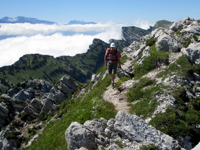 Photograph of the summit ridge of Lance Sud de Malissard