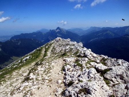 Photograph of the northern ridge of Chamechaude