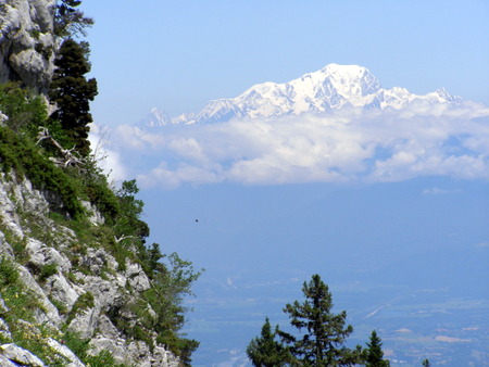 Photograph of Mont Blanc from the Pas des Barres