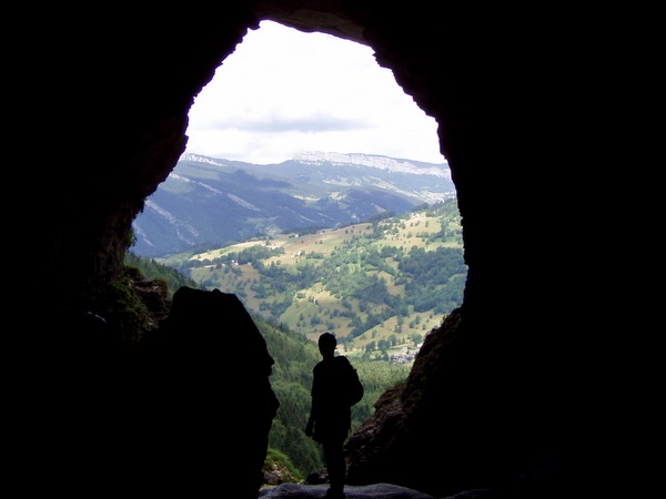 Photograph of the view from the Guiers Vif Tunnel, Cirque de St. Même